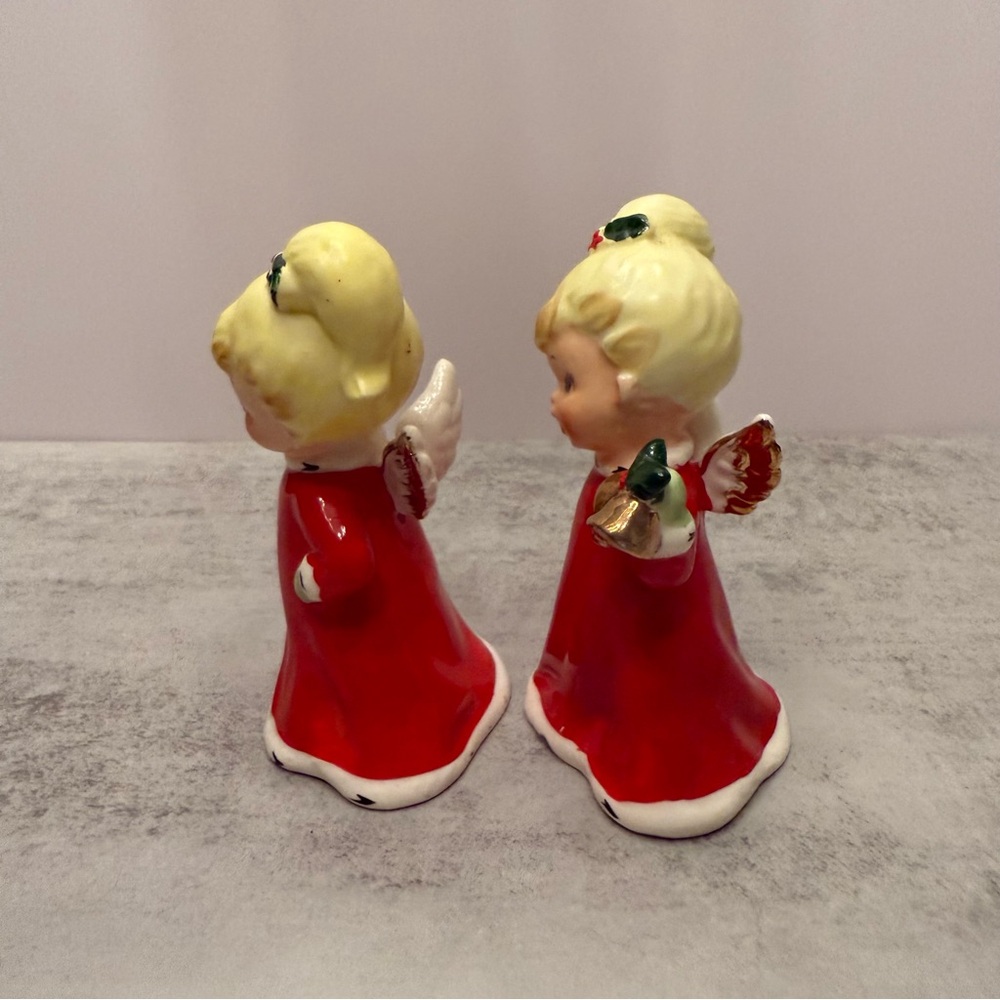 Vintage Norcrest Christmas Angels Bell Figurine w/label stamped x-180 ceramic - Picture 2 of 11
